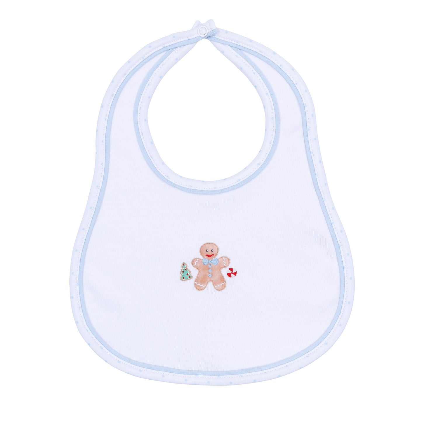 Frosted Wonderland Embroidered Bib - Light Blue - Magnolia Baby Boy