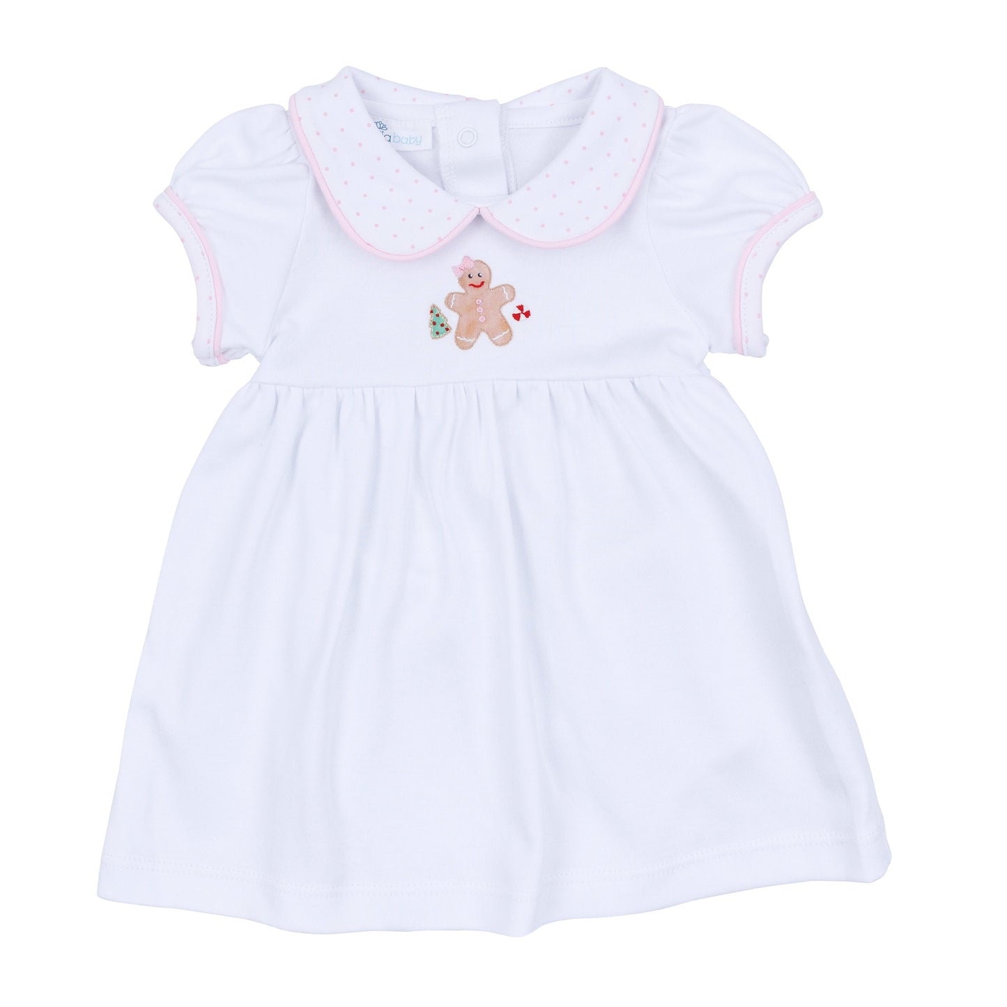 Frosted Wonderland Collared Short Sleeve Dress - Pink - Magnolia Baby Girl