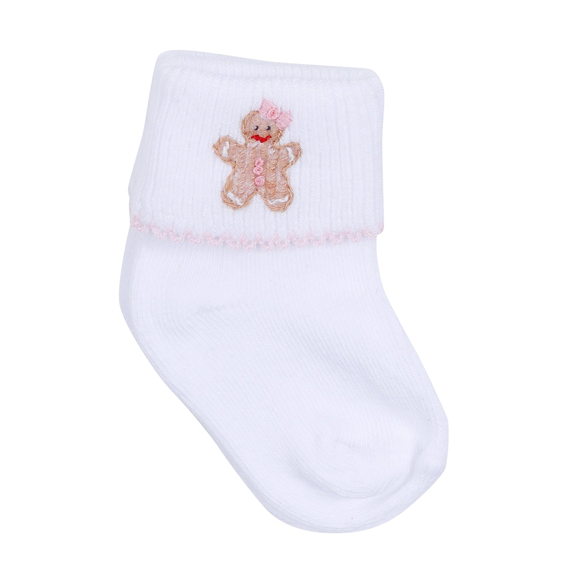 Frosted Wonderland Embroidered Socks - Pink - Magnolia Baby Girl