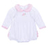 Santa Baby Collared Long Sleeve Bubble - Pink - Magnolia Baby Girl