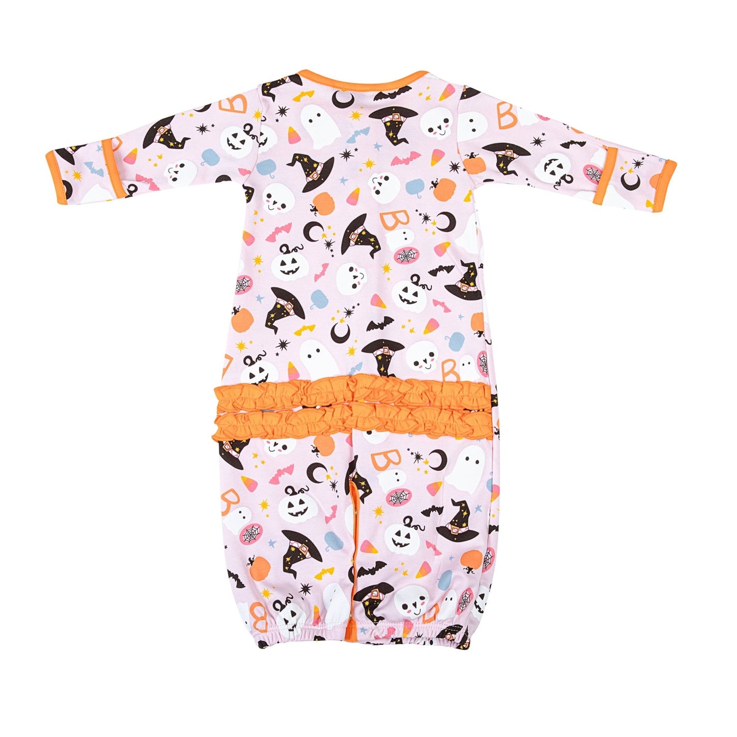 A Little Bit Batty Print Ruffle Converter - Pink - Magnolia BabyConverter Gown