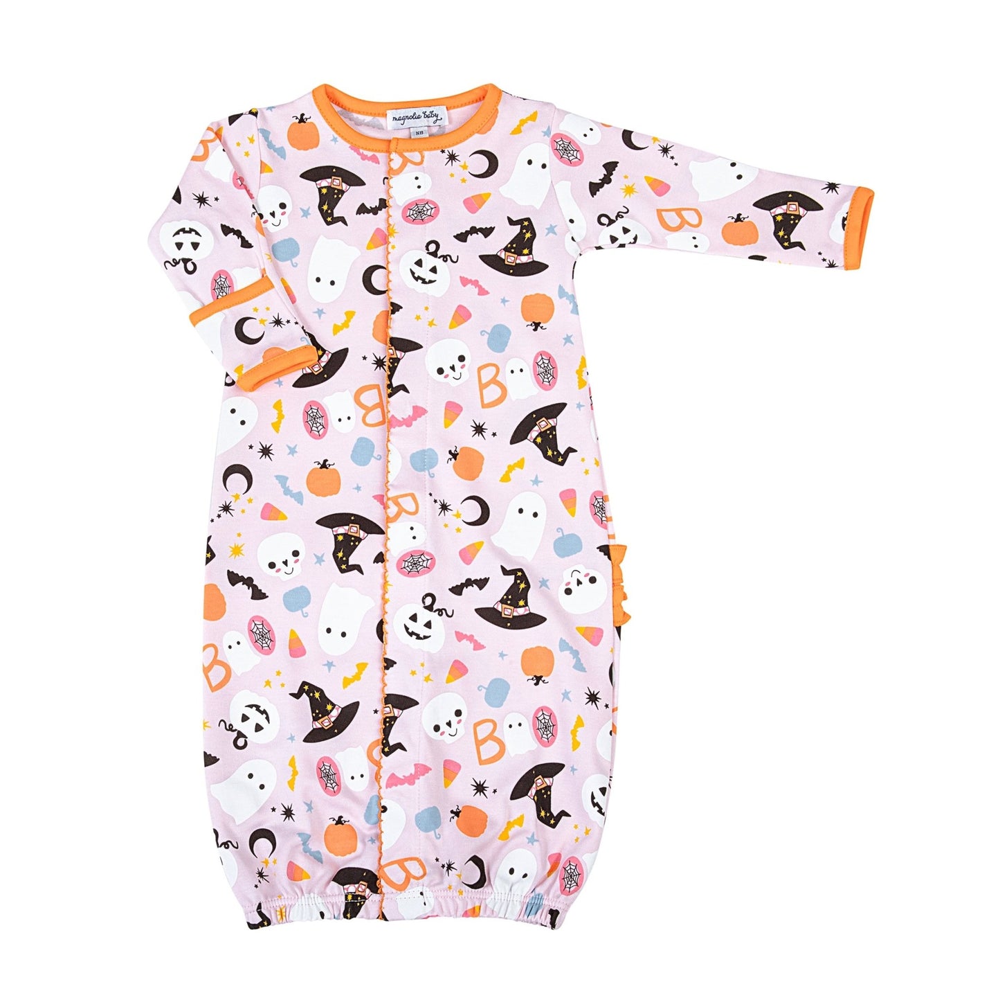 A Little Bit Batty Print Ruffle Converter - Pink - Magnolia BabyConverter Gown