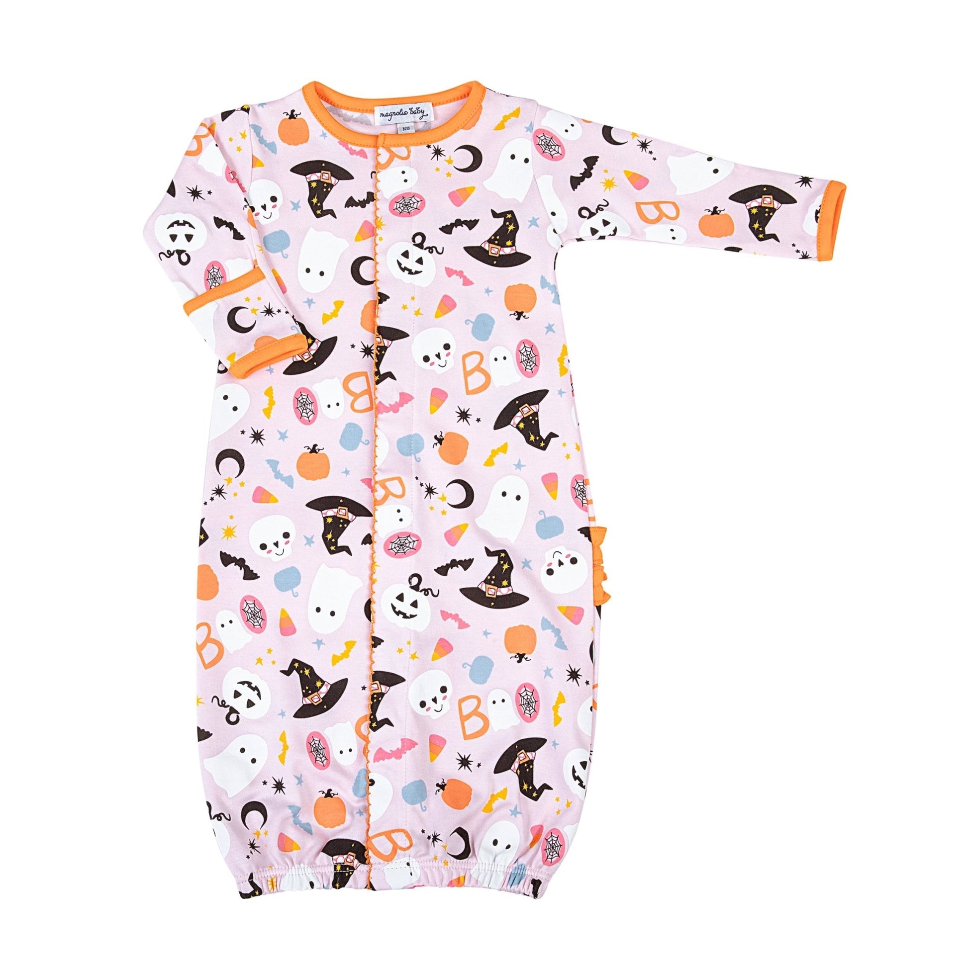 A Little Bit Batty Print Ruffle Converter - Pink - Magnolia BabyConverter Gown