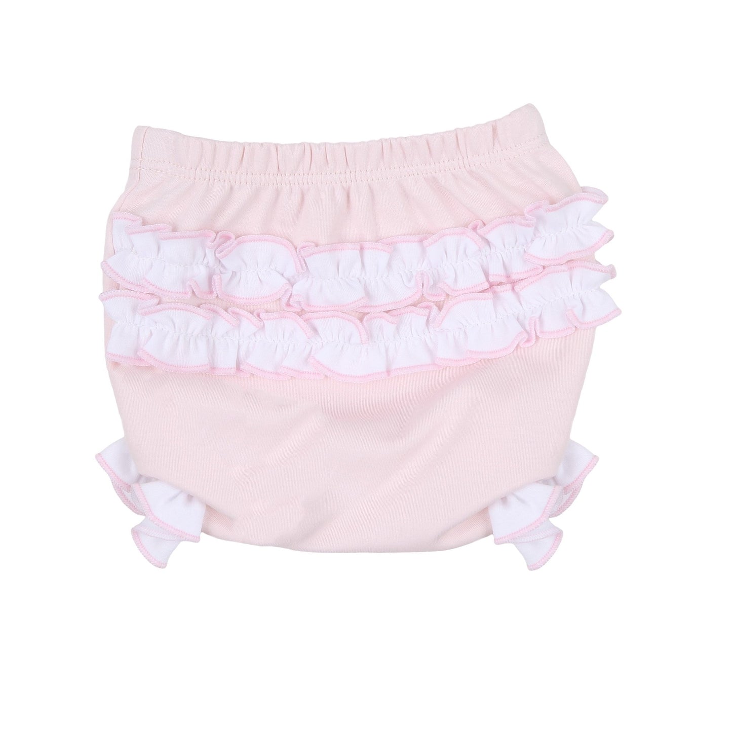 Abby & Alex Pink Smocked Collared Ruffle Short Sleeve Diaper Cover Set - Magnolia BabyDiaper Cover