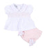 Abby & Alex Pink Smocked Collared Ruffle Short Sleeve Diaper Cover Set - Magnolia BabyDiaper Cover