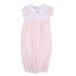 Abby and Alex Smocked Collared Short Sleeve Gown - Pink - Magnolia BabyGown