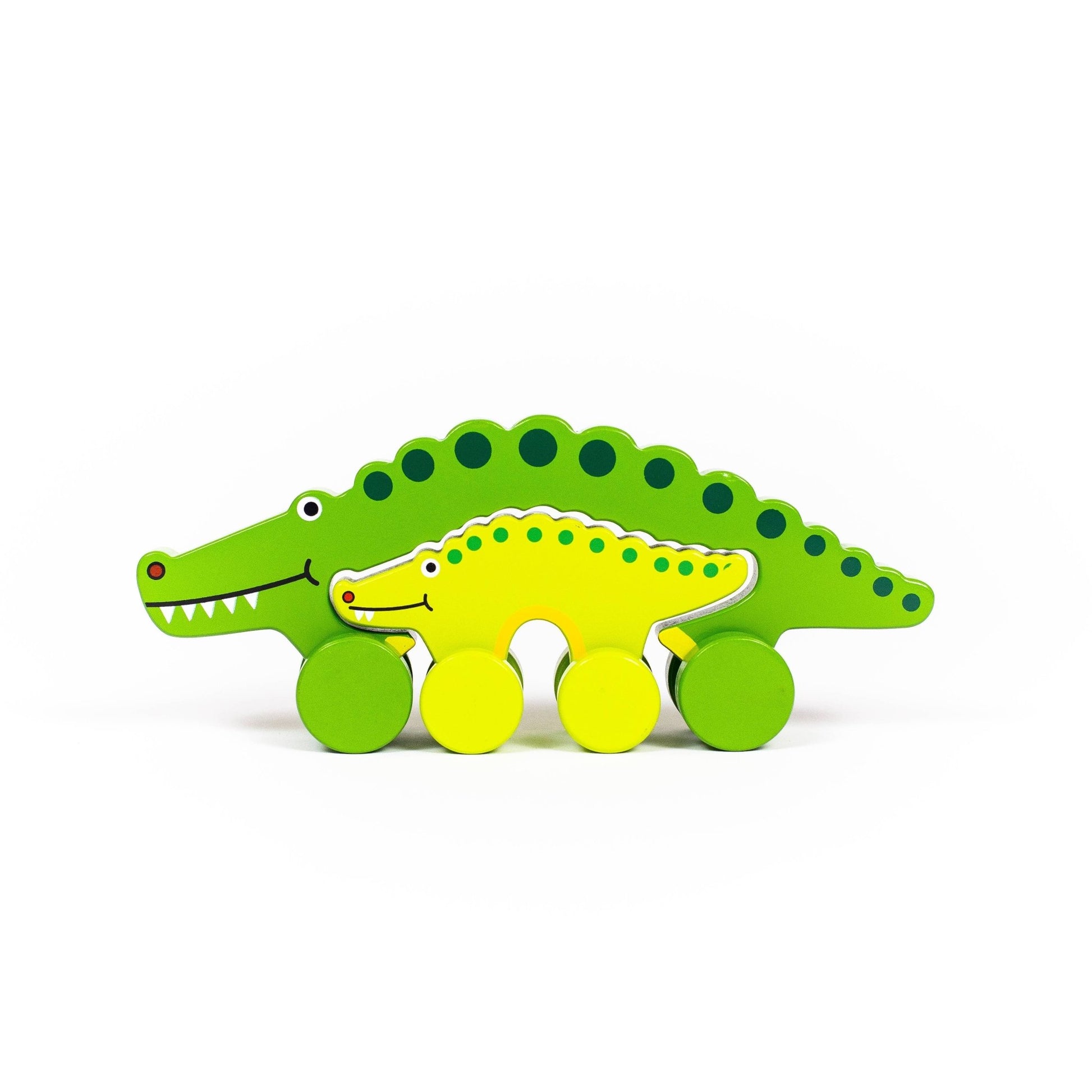 Alligator Big & Little Wooden Roller - Magnolia BabyWooden Toy