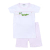 Alligator Classics Smocked Short Pajamas - Pink - Magnolia BabyShort Pajamas