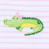 Alligator Friends Pink Embroidered Flutters Toddler Bubble