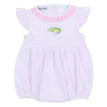  Alligator Friends Pink Embroidered Flutters Toddler Bubble
