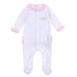 Alligator Pie Embroidered Ruffle Footie - Pink - Magnolia BabyFootie