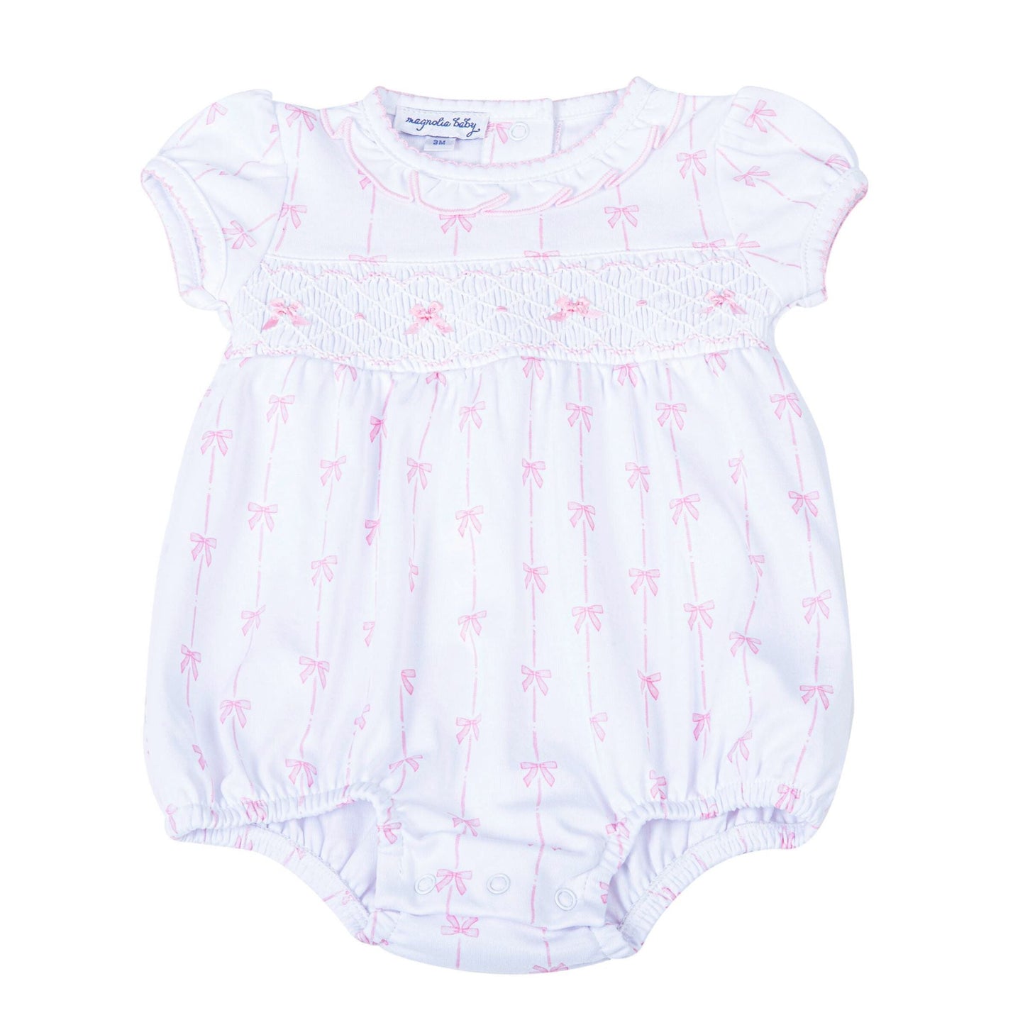 Amelia's Classics Smocked Short Sleeve Bubble - Magnolia Baby Girl
