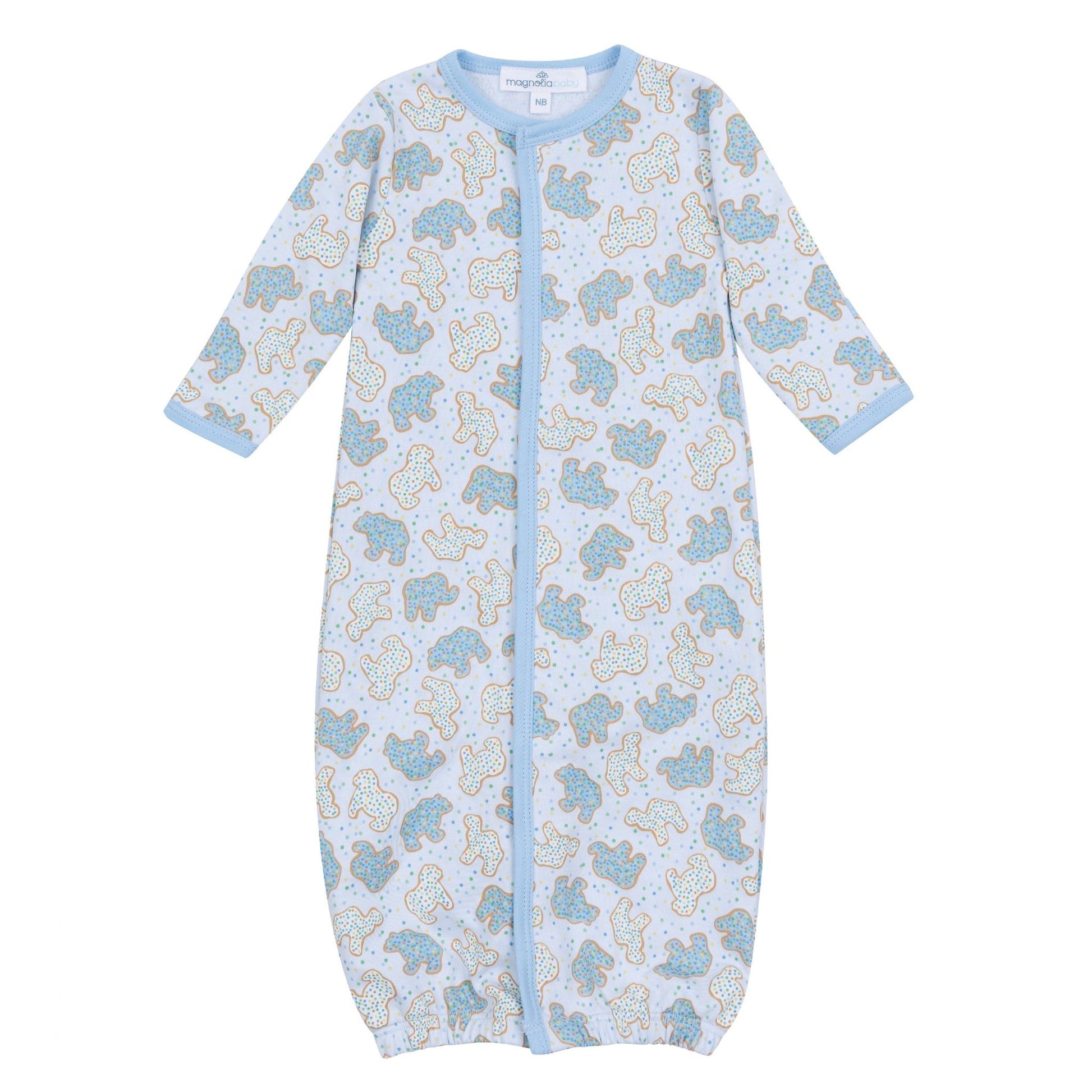 Animal Crackers Converter - Light Blue - Magnolia BabyConverter Gown
