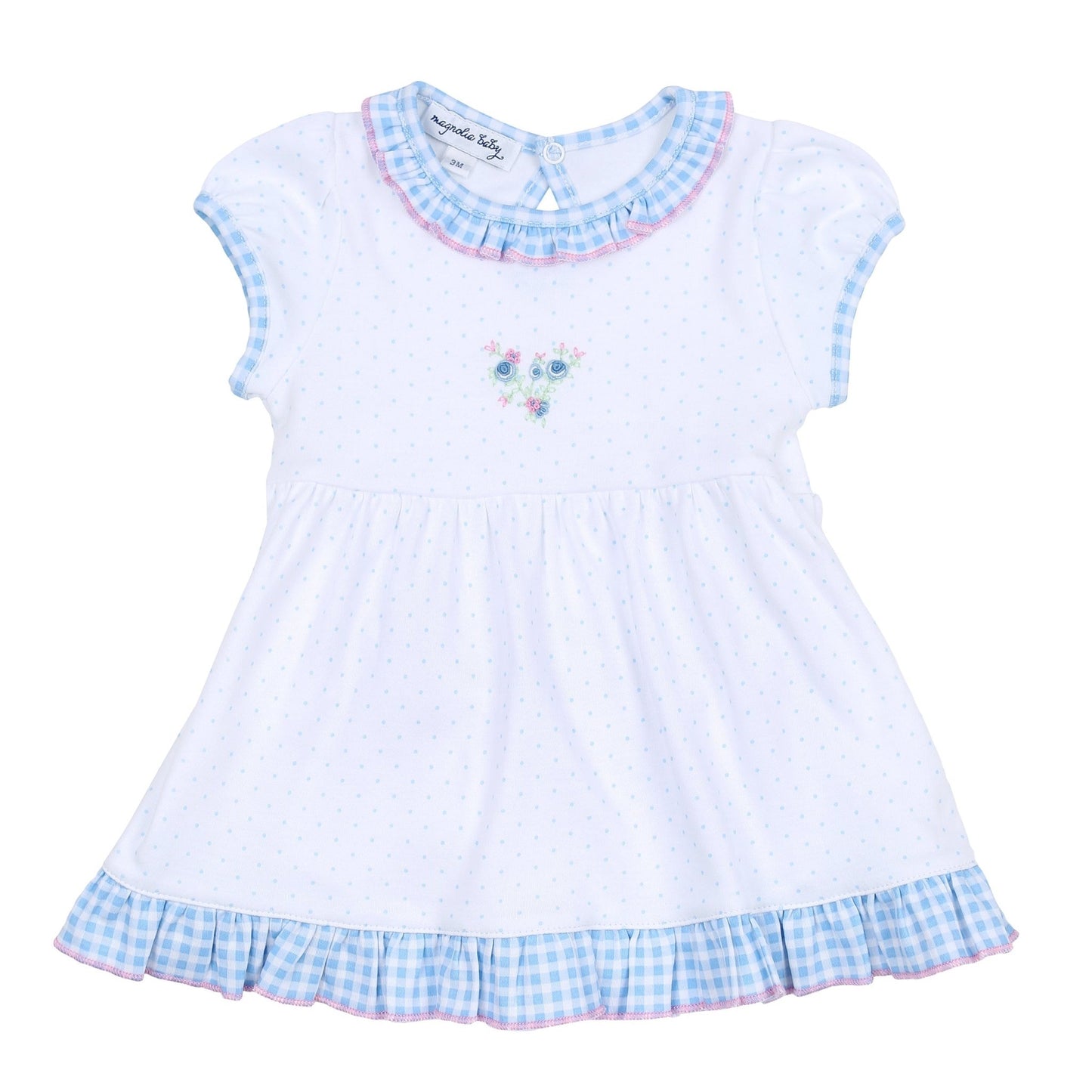 Anna's Classics Embroidered Short Sleeve Toddler Dress