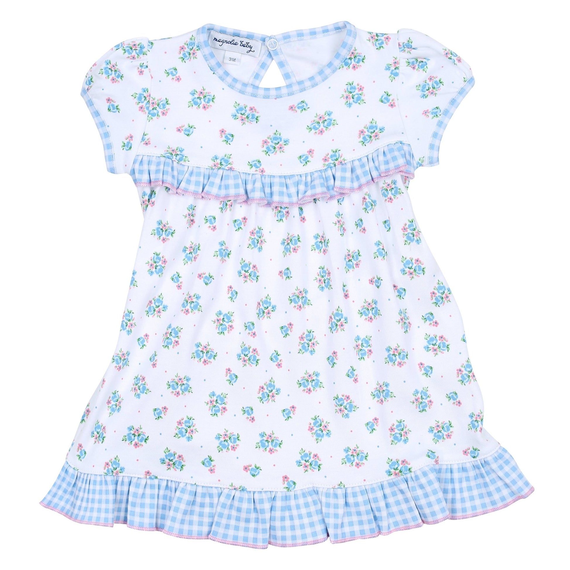 Anna's Classics Print Ruffle Short Sleeve Dress Set - Magnolia BabyDress