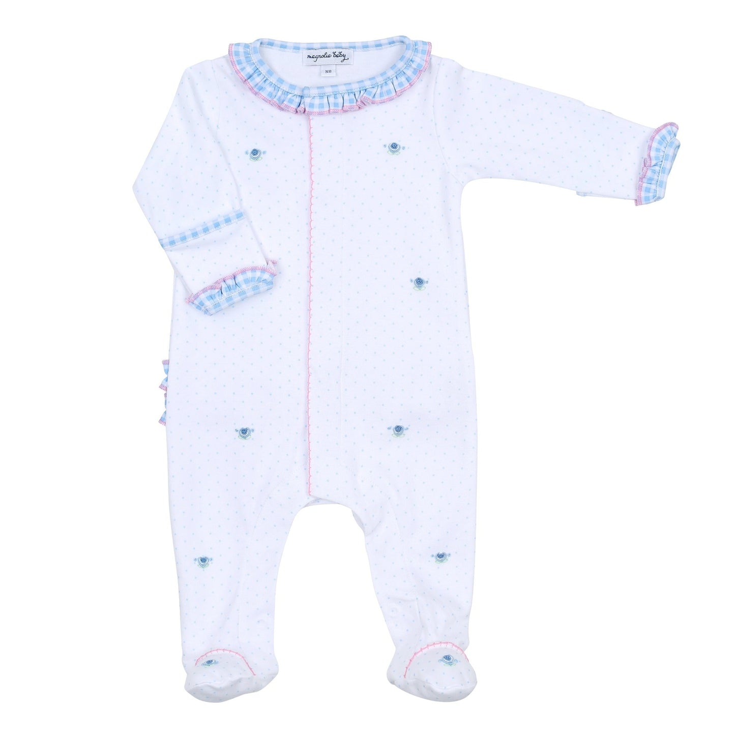 Anna's Classics Scattered Ruffle Footie - Magnolia BabyFootie