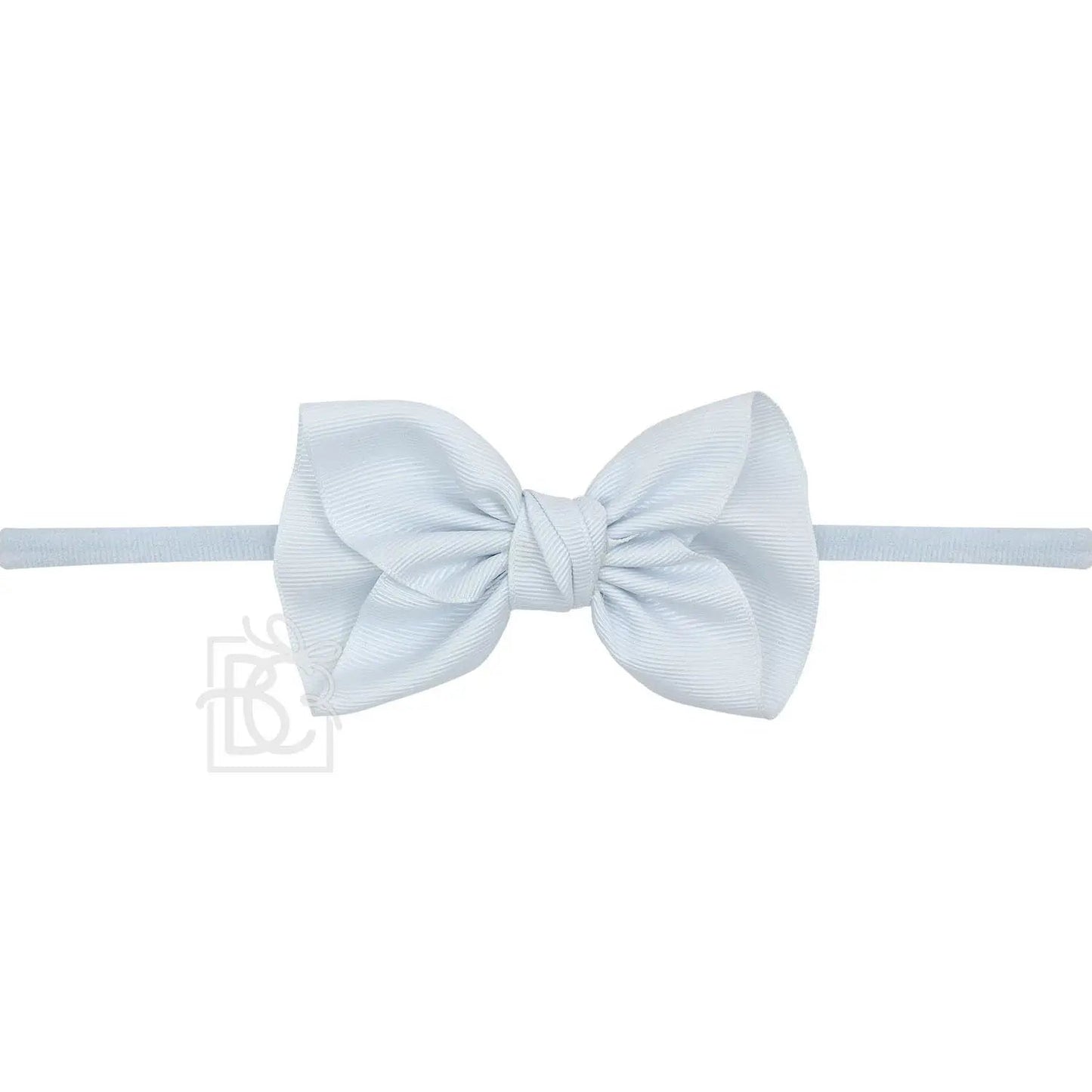 Anne Headband with Grosgrain Bow - Millenium Blue - Magnolia BabyHeadband