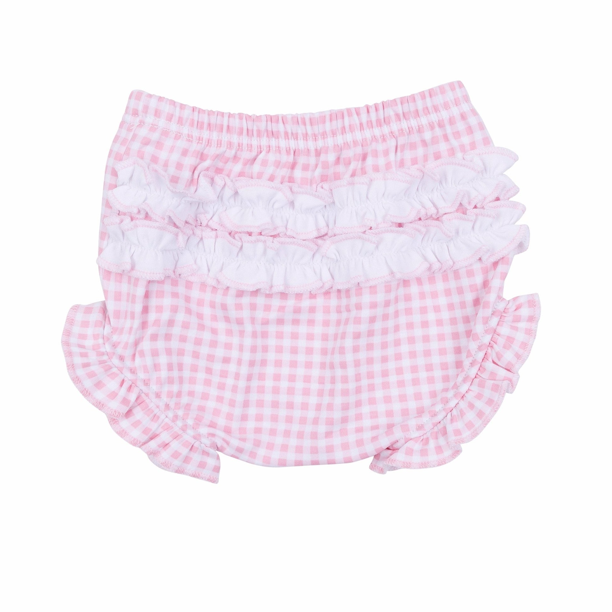 Apple of my Eye Embroidered Ruffle Short Sleeve Diaper Cover Set - Magnolia BabyDiaper Cover