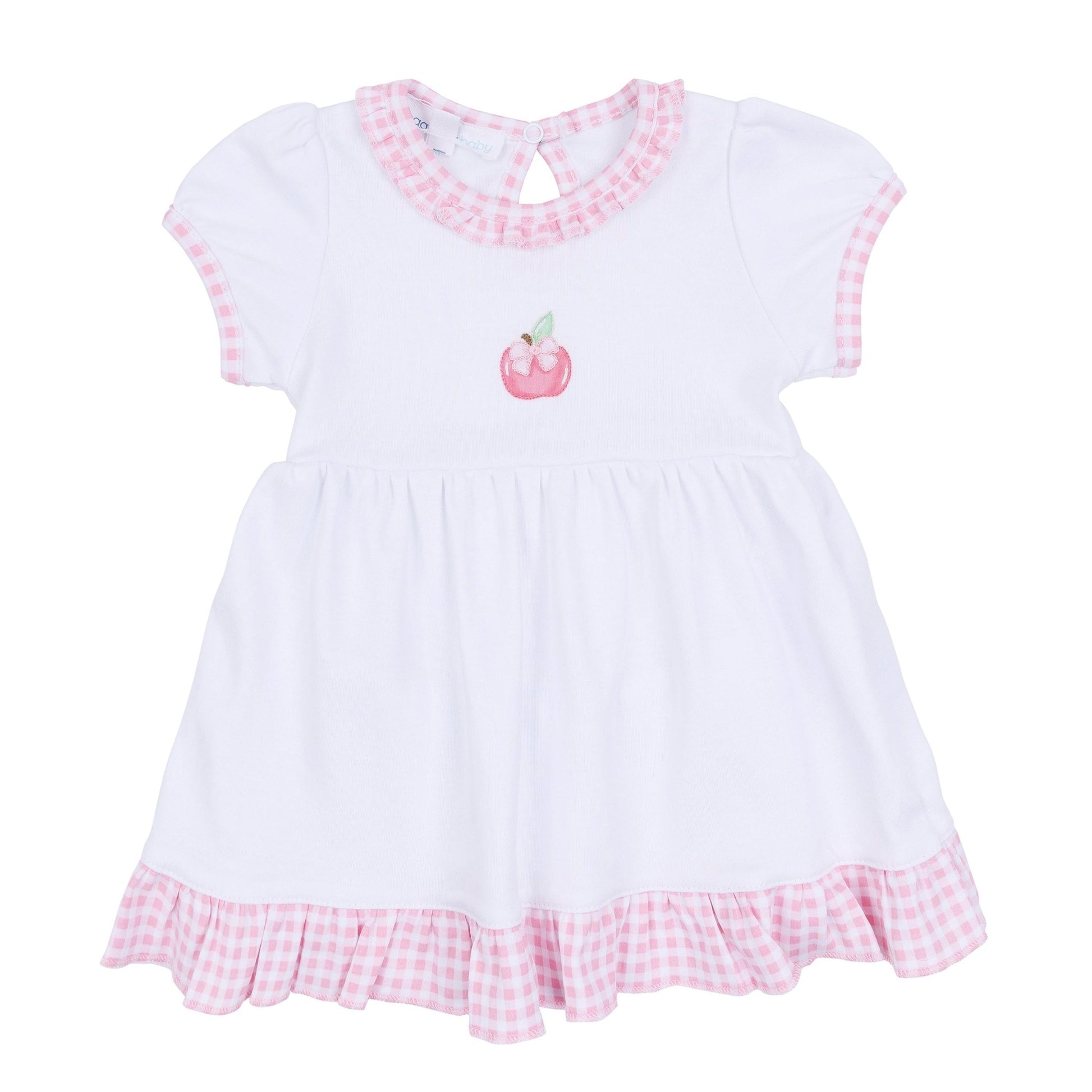 Apple of my Eye Embroidered Short Sleeve Dress - Magnolia BabyDress