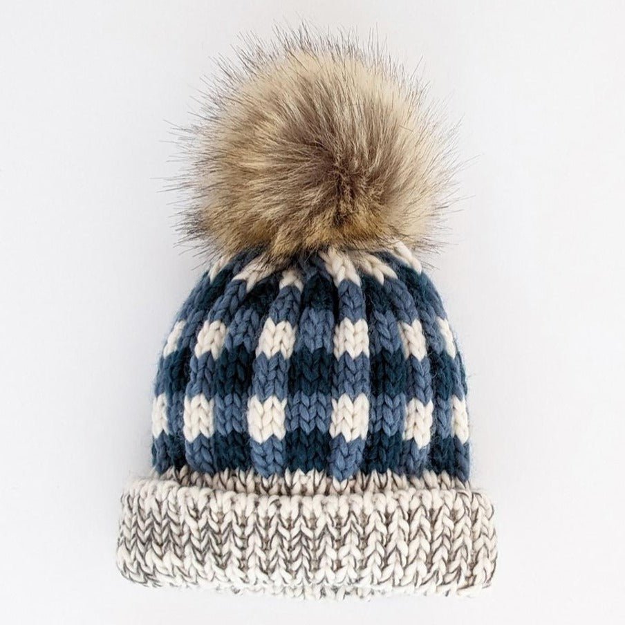 Atlantic Blue Buffalo Check Hat - Magnolia BabyWinter Hat