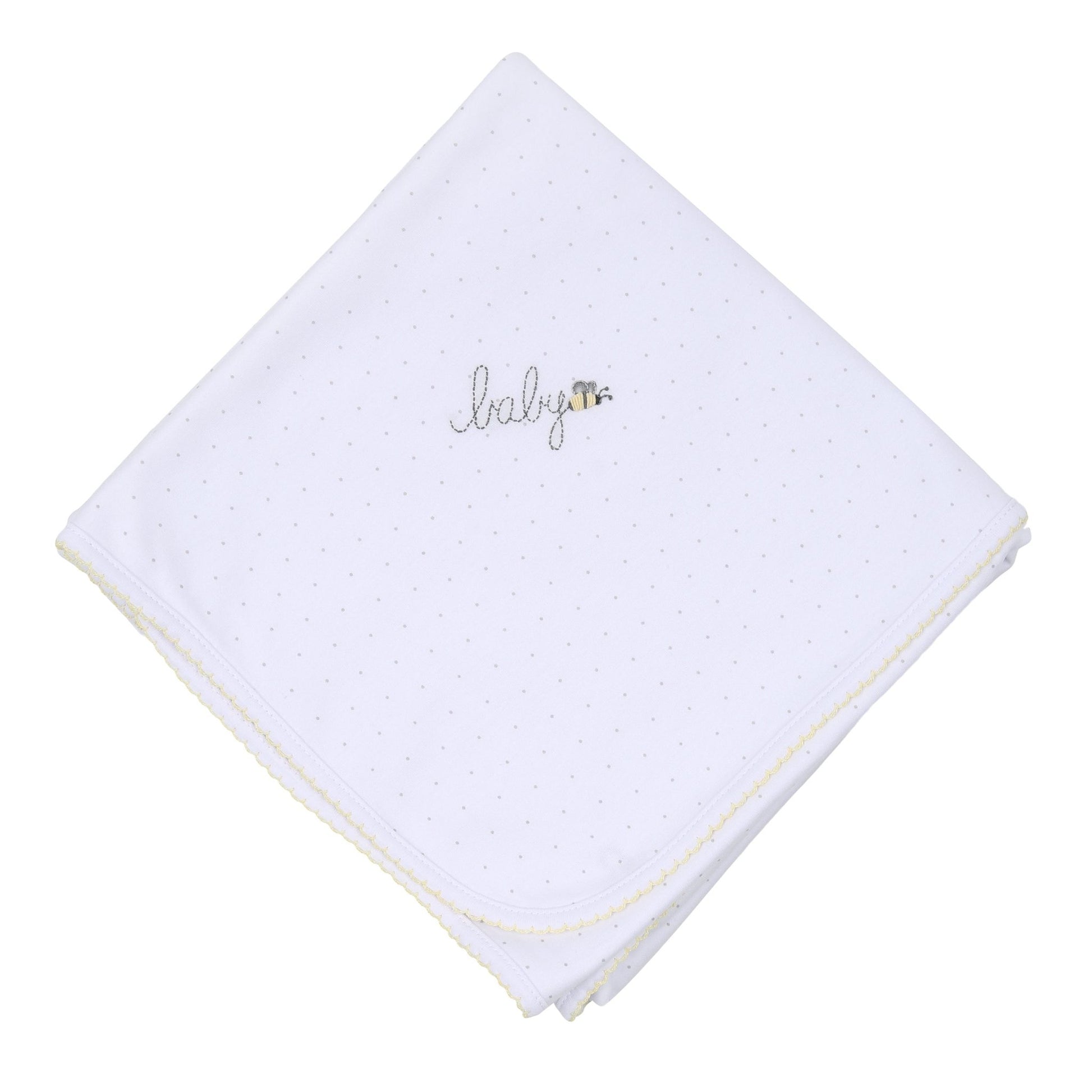 Baby Bee Embroidered Receiving Blanket - Magnolia BabyReceiving Blanket