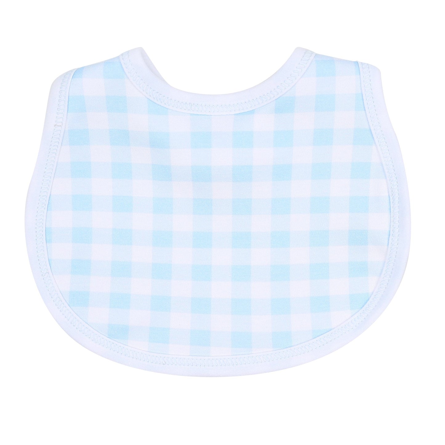 Baby Checks Bib - Blue - Magnolia BabyBib