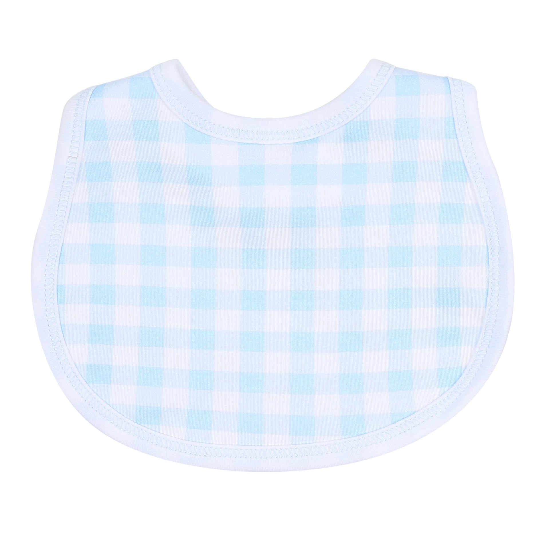 Baby Checks Bib - Blue - Magnolia BabyBib