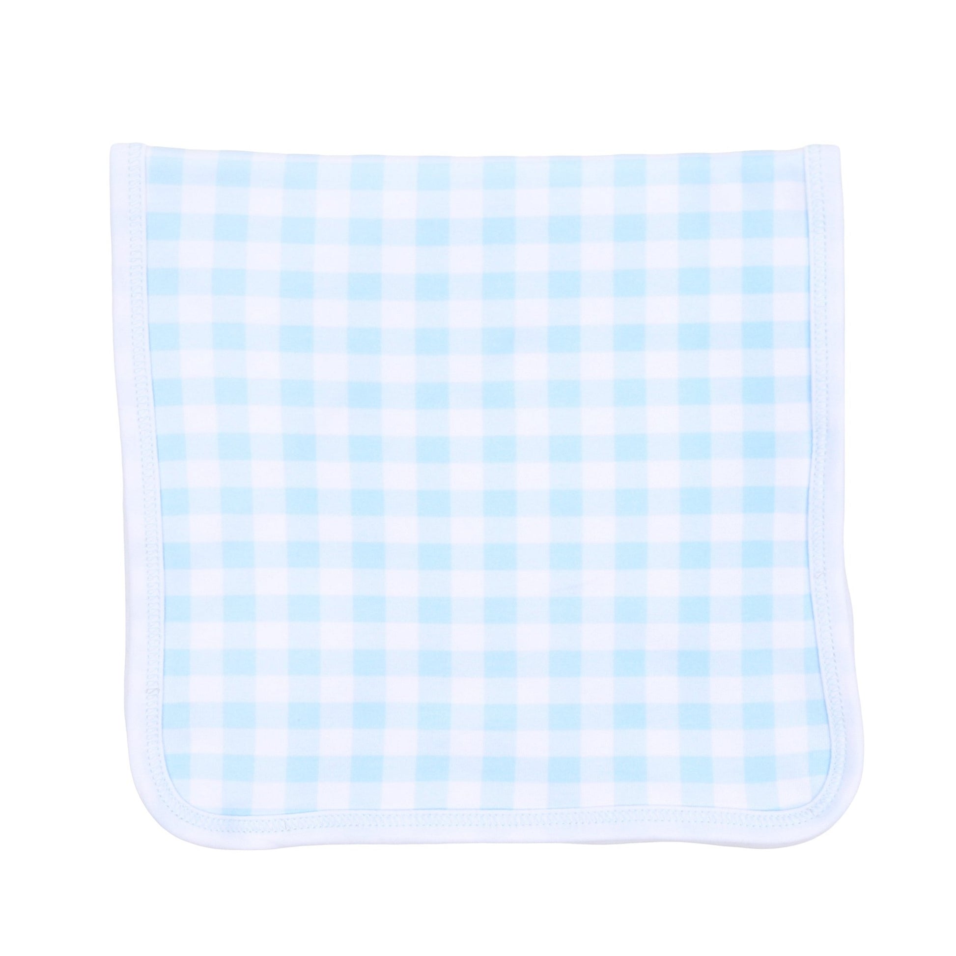 Baby Checks Burp Cloth - Blue - Magnolia BabyBurp Cloth