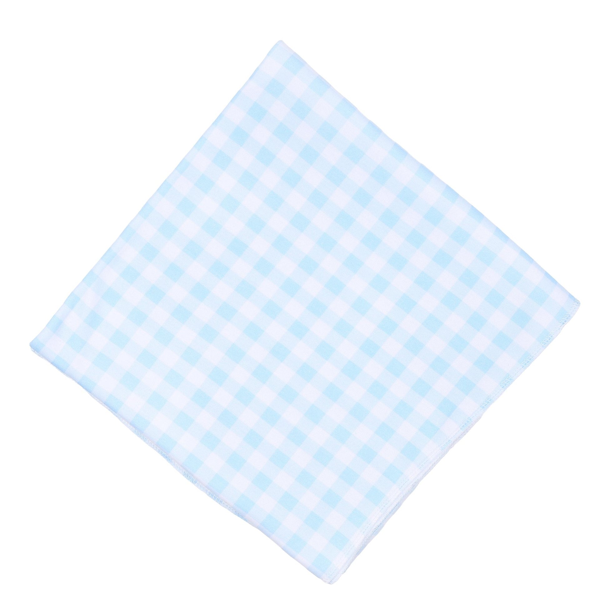 Baby Checks Swaddle Blanket - Blue - Magnolia BabySwaddle Blanket