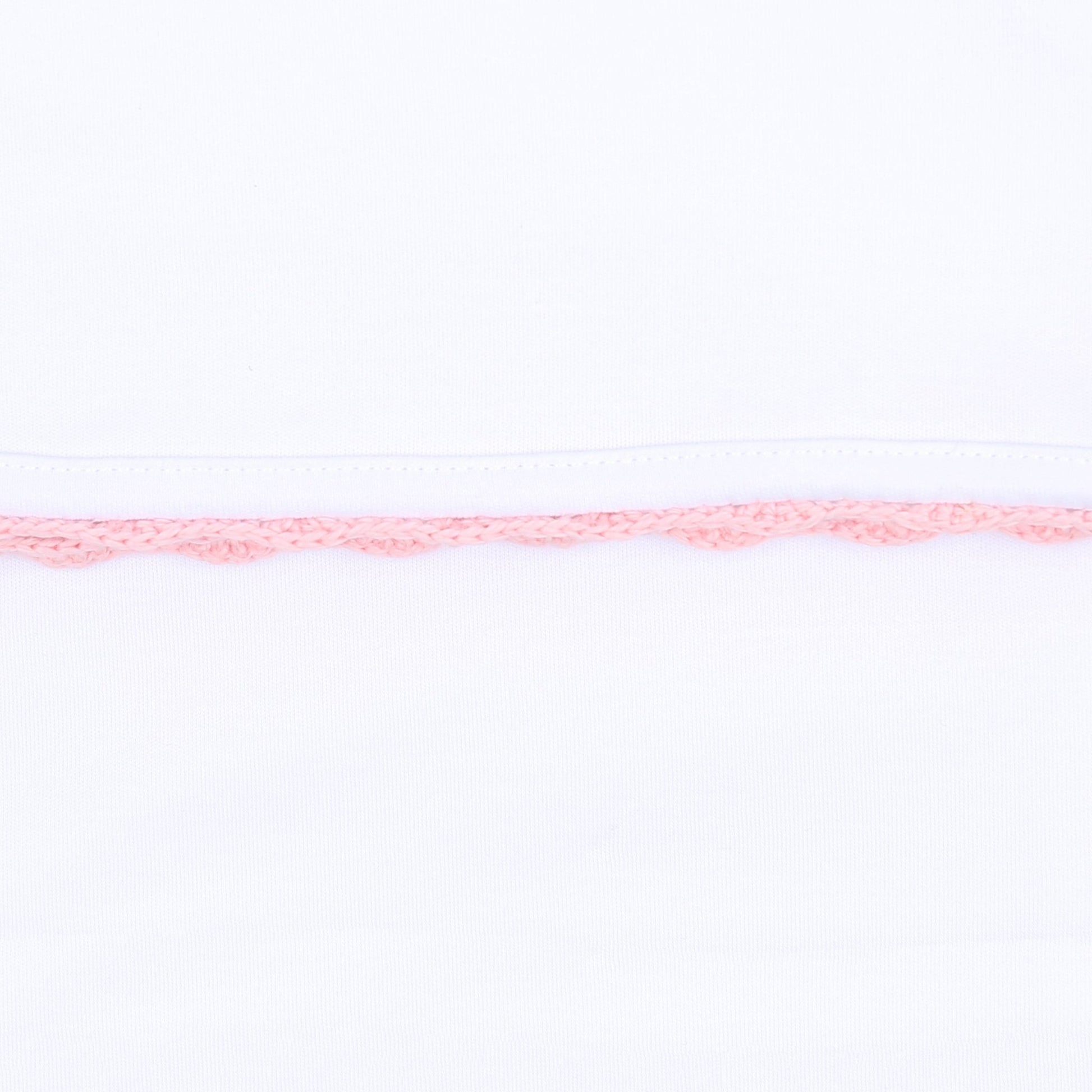 Baby Joy Receiving Blanket with Pink Crochet Trim - Magnolia BabyReceiving Blanket