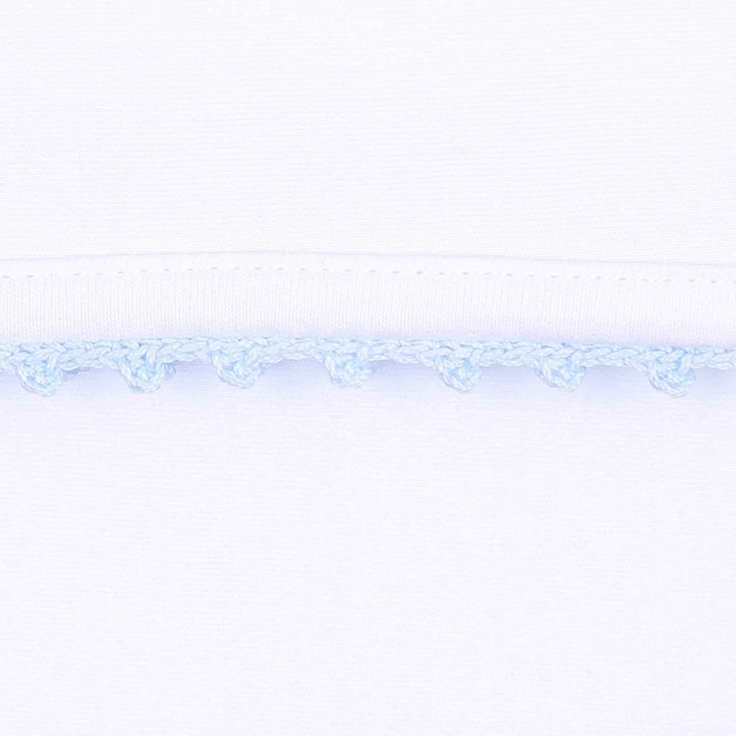 Baby Joy Socks with Blue Crochet Trim - Magnolia BabySocks