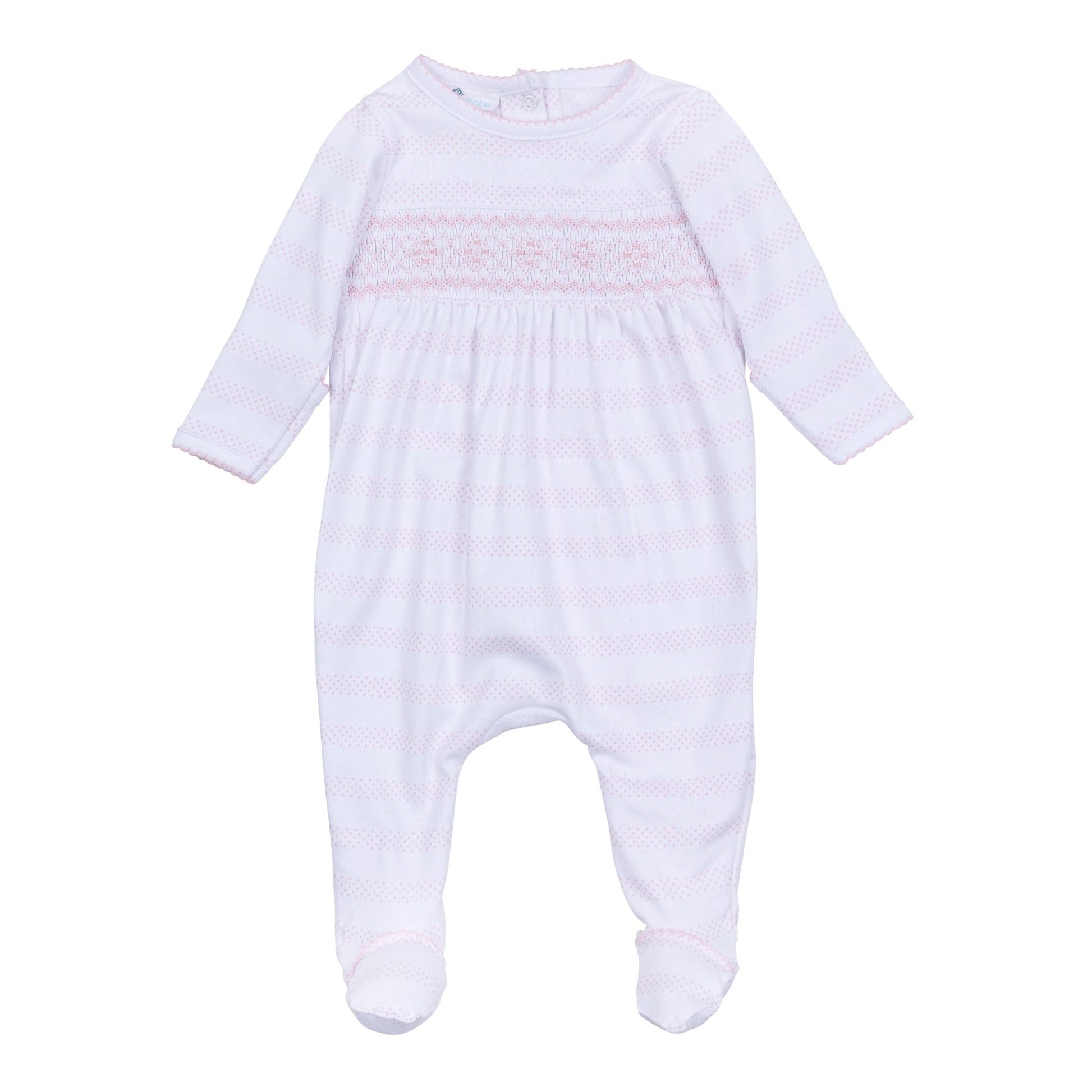Baby of Mine Smocked Footie - Pink - Magnolia BabyFootie