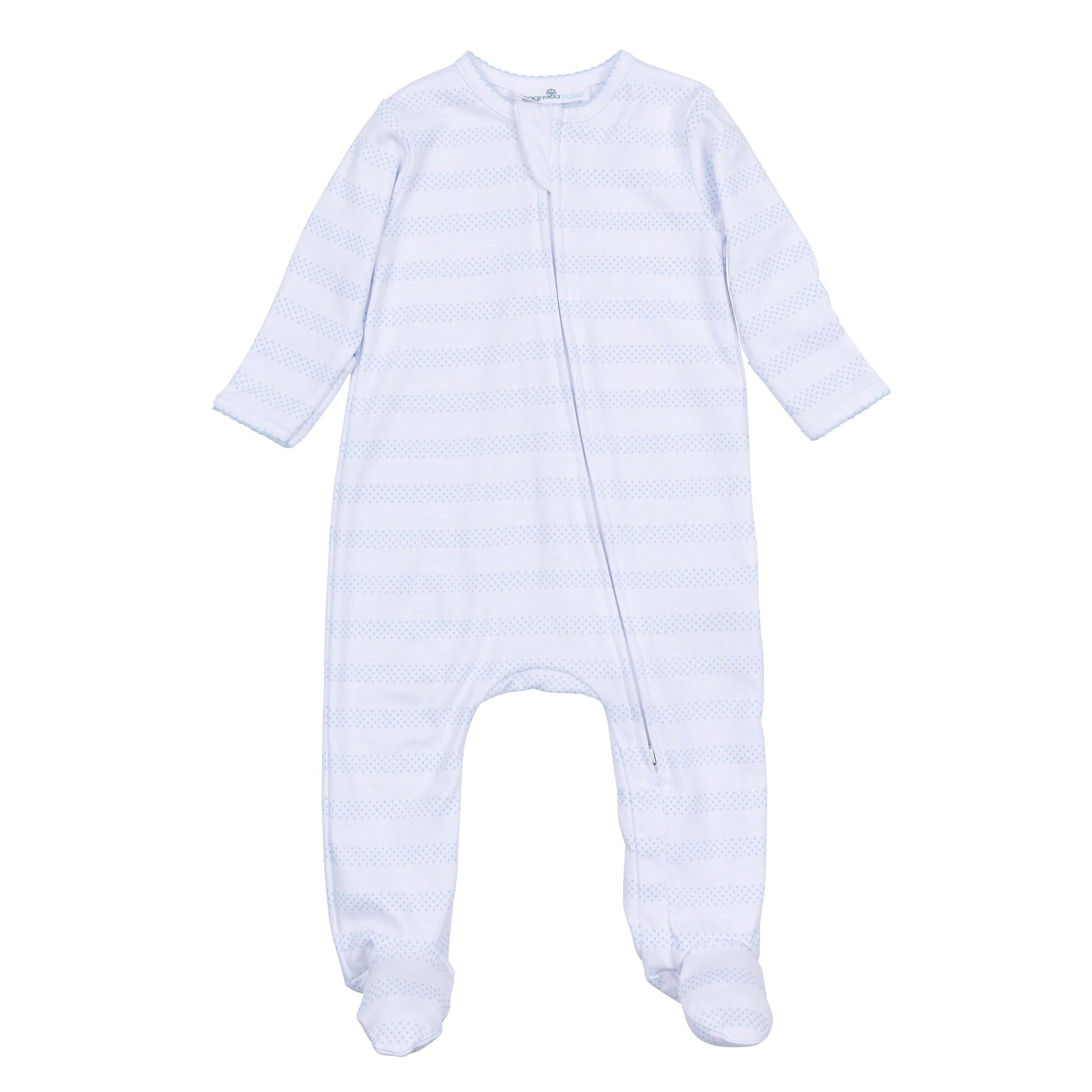 Baby of Mine Zip Footie - Light Blue - Magnolia BabyFootie