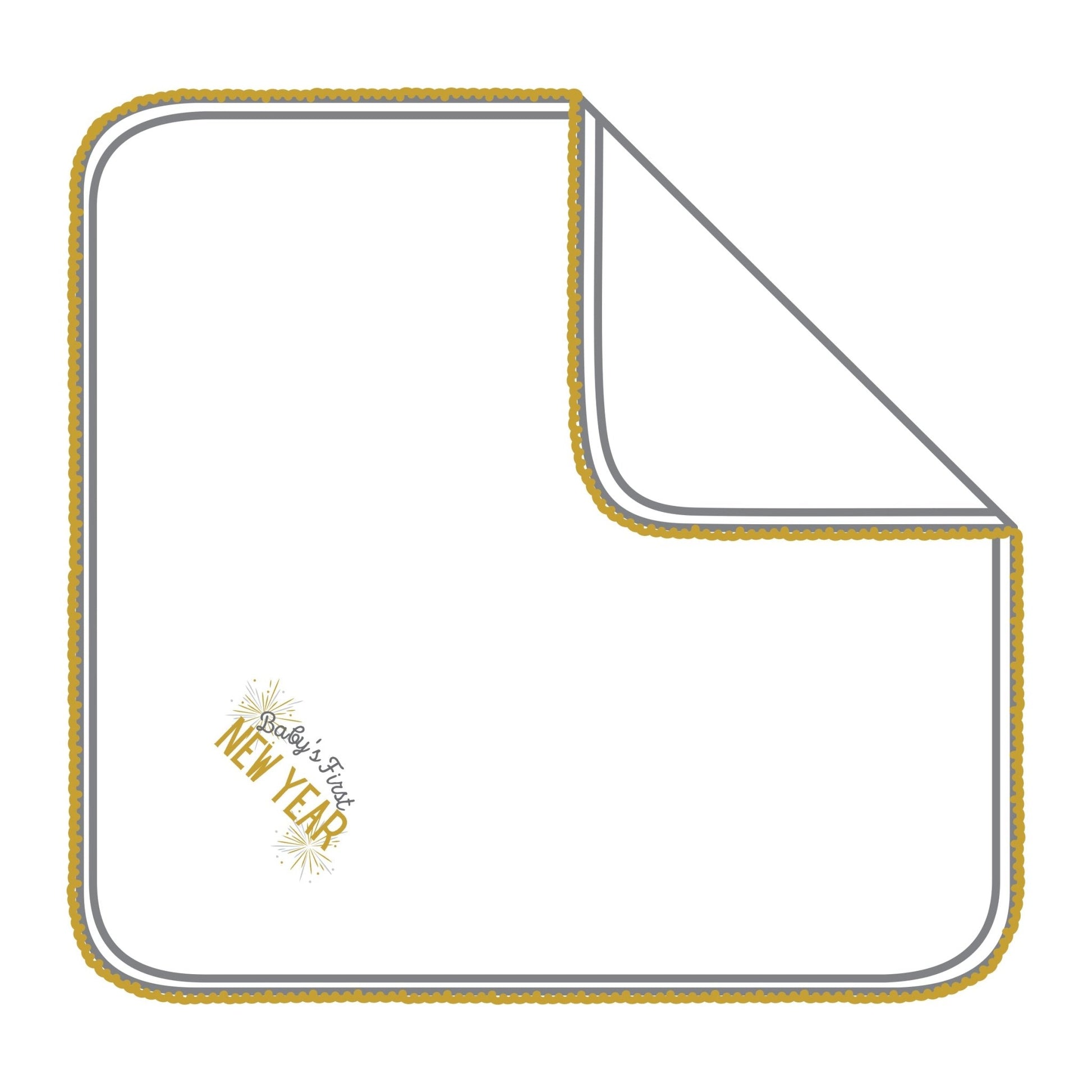 Baby's First New Year Embroidered Receiving Blanket - Magnolia BabyReceiving Blanket