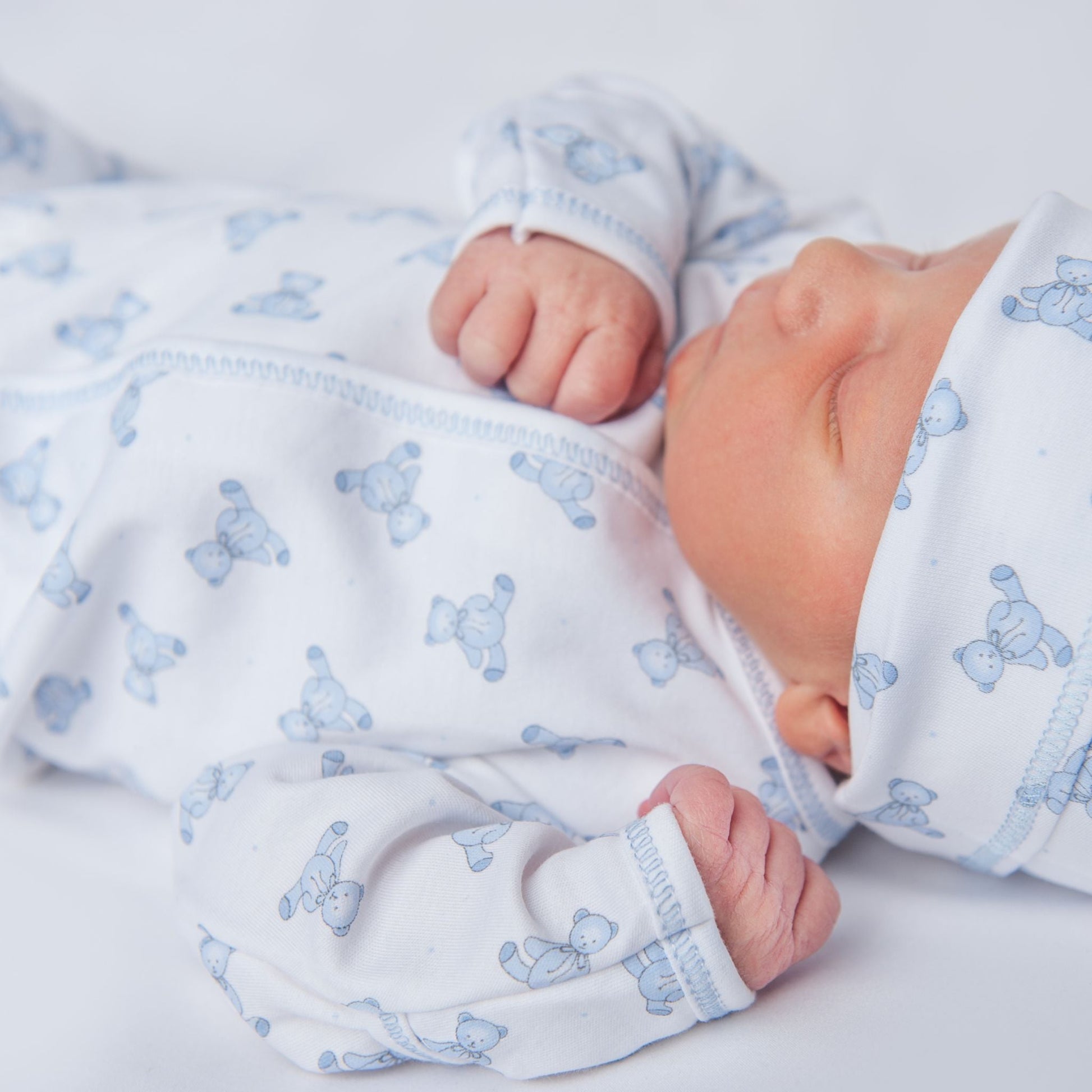 Baby's Teddy Converter - Light Blue - Magnolia BabyConverter Gown