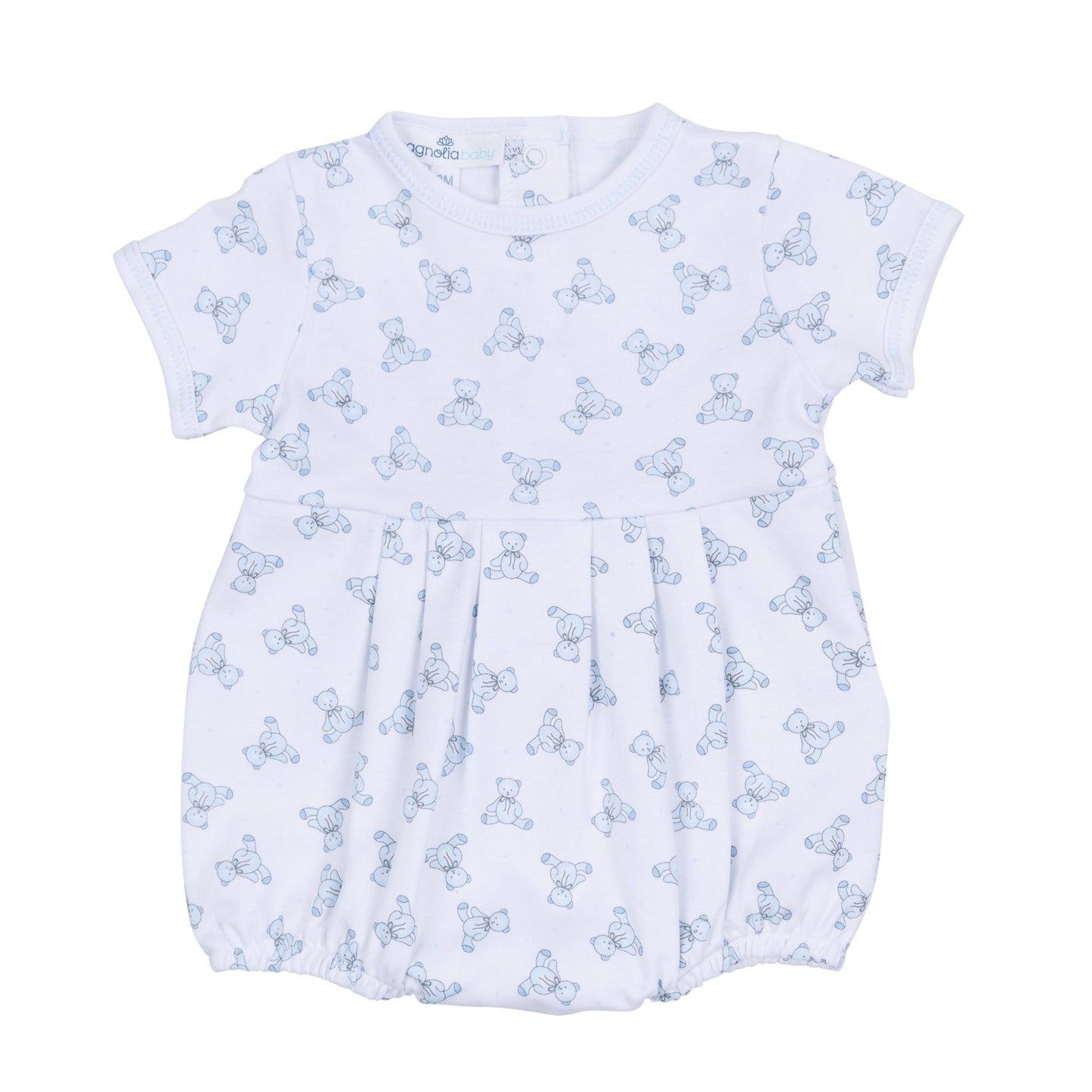 Baby's Teddy Short Sleeve Bubble - Light Blue - Magnolia BabyBubble