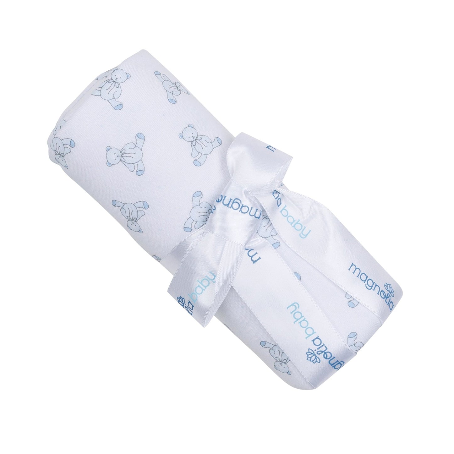 Baby's Teddy Swaddle Blanket - Light Blue - Magnolia BabySwaddle Blanket
