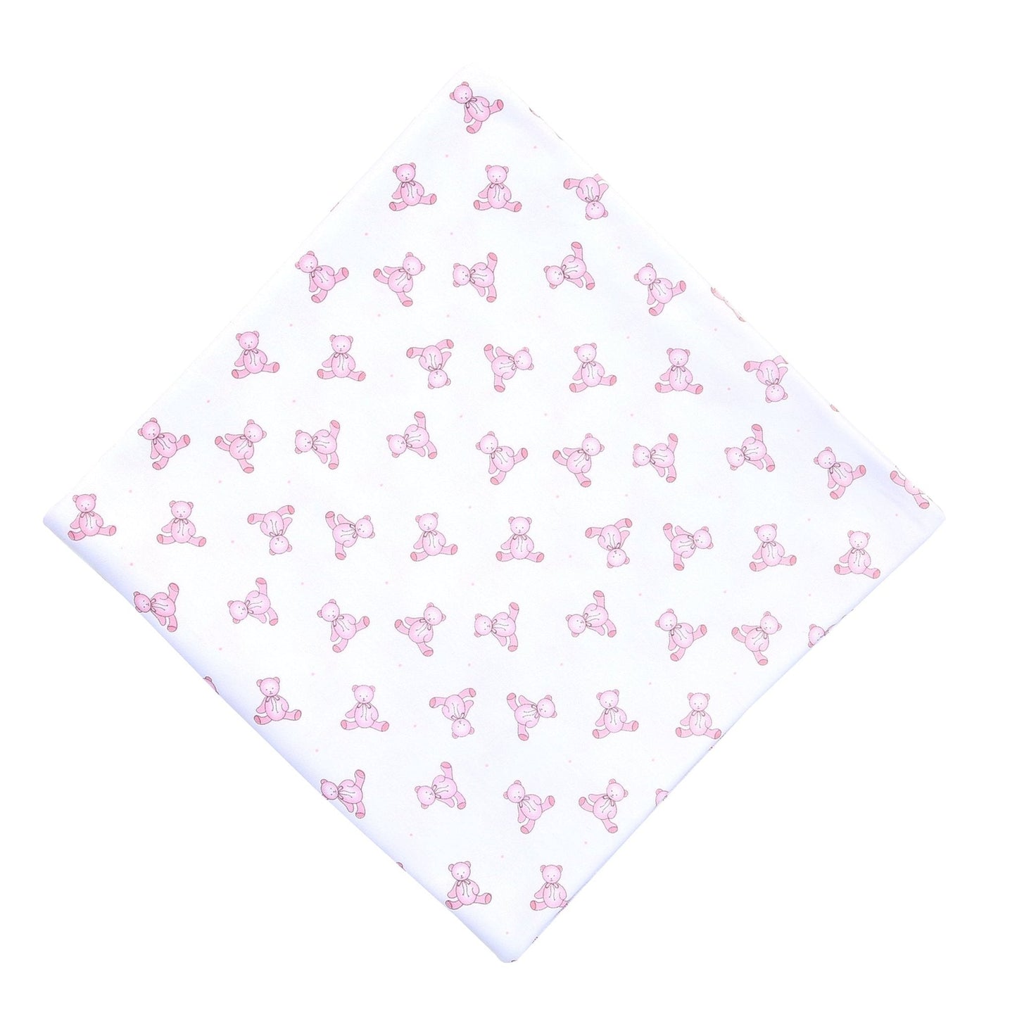Baby's Teddy Swaddle Blanket - Pink - Magnolia BabySwaddle Blanket