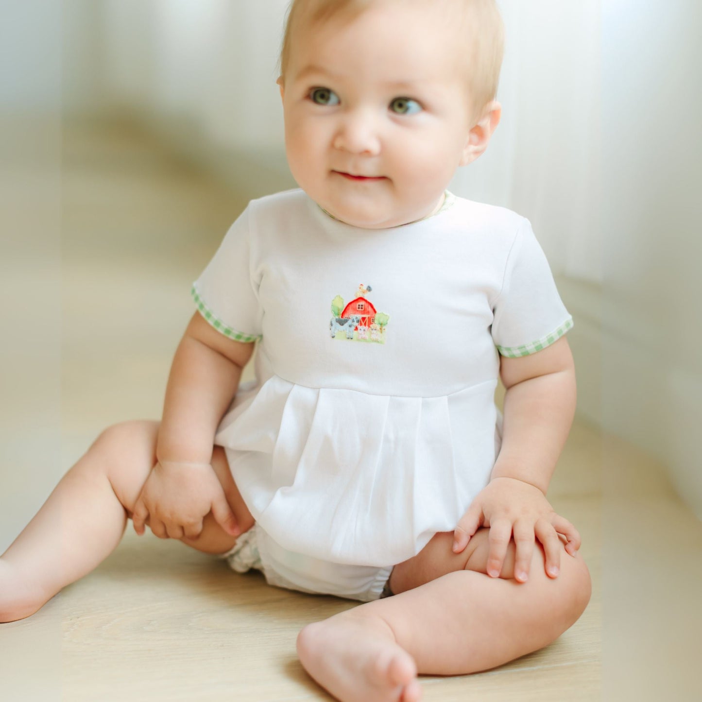 Barnyard Babies Embroidered Boy Bubble - Magnolia BabyBubble