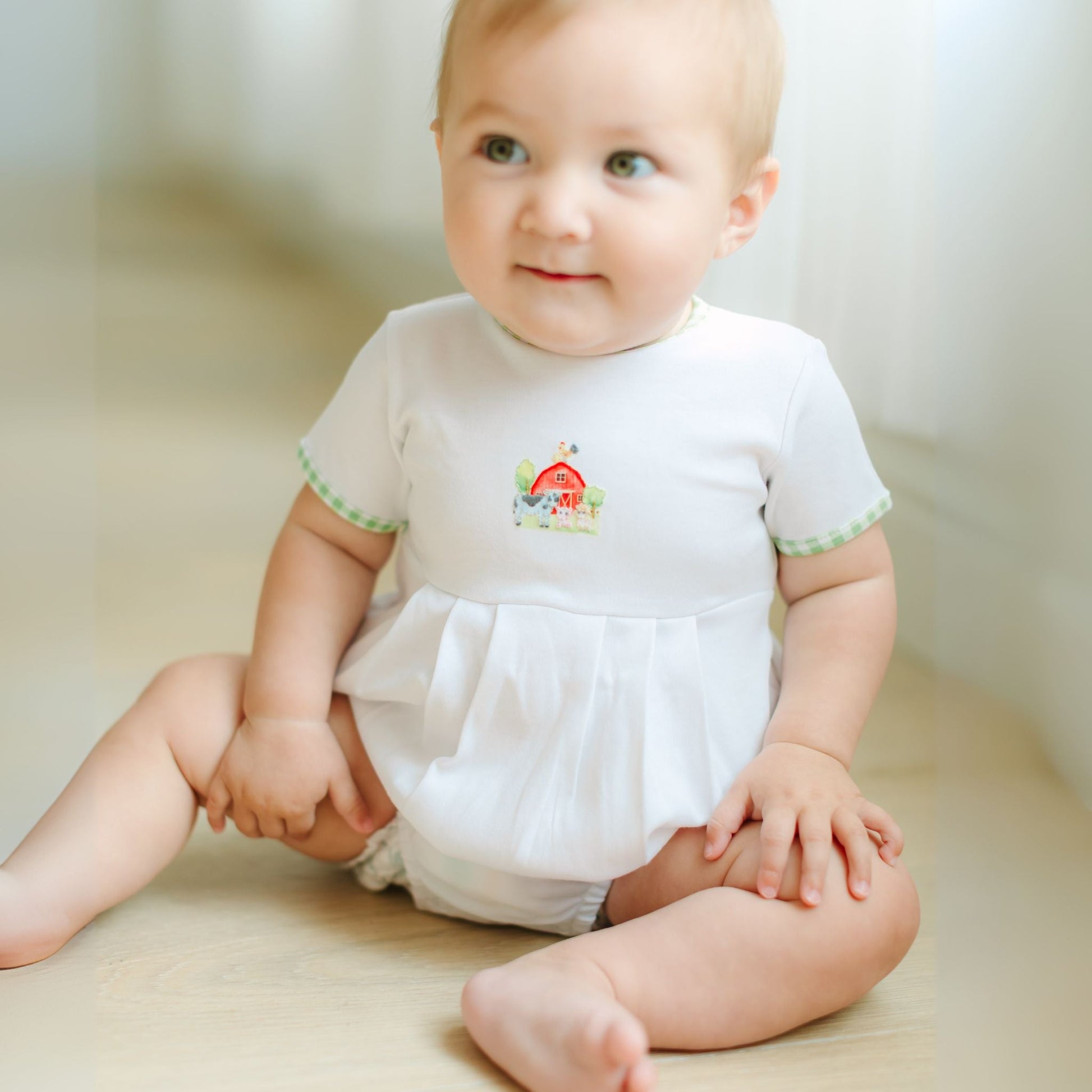 Barnyard Babies Embroidered Boy Bubble - Magnolia BabyBubble