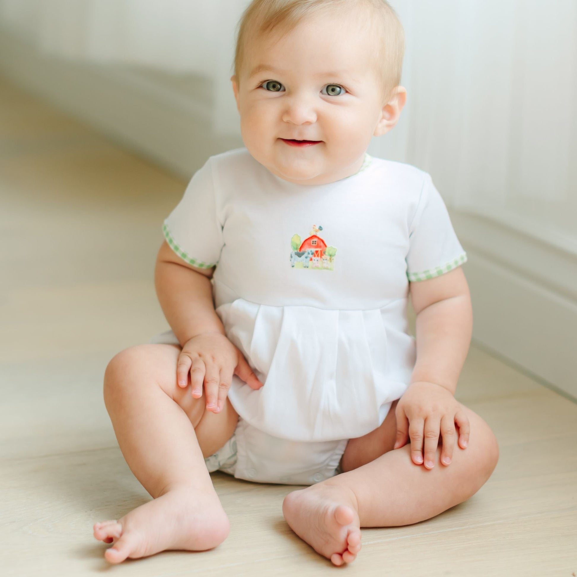 Barnyard Babies Embroidered Boy Bubble - Magnolia BabyBubble