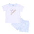 Batter Up Applique Blue Short Set - Magnolia BabyShort Set