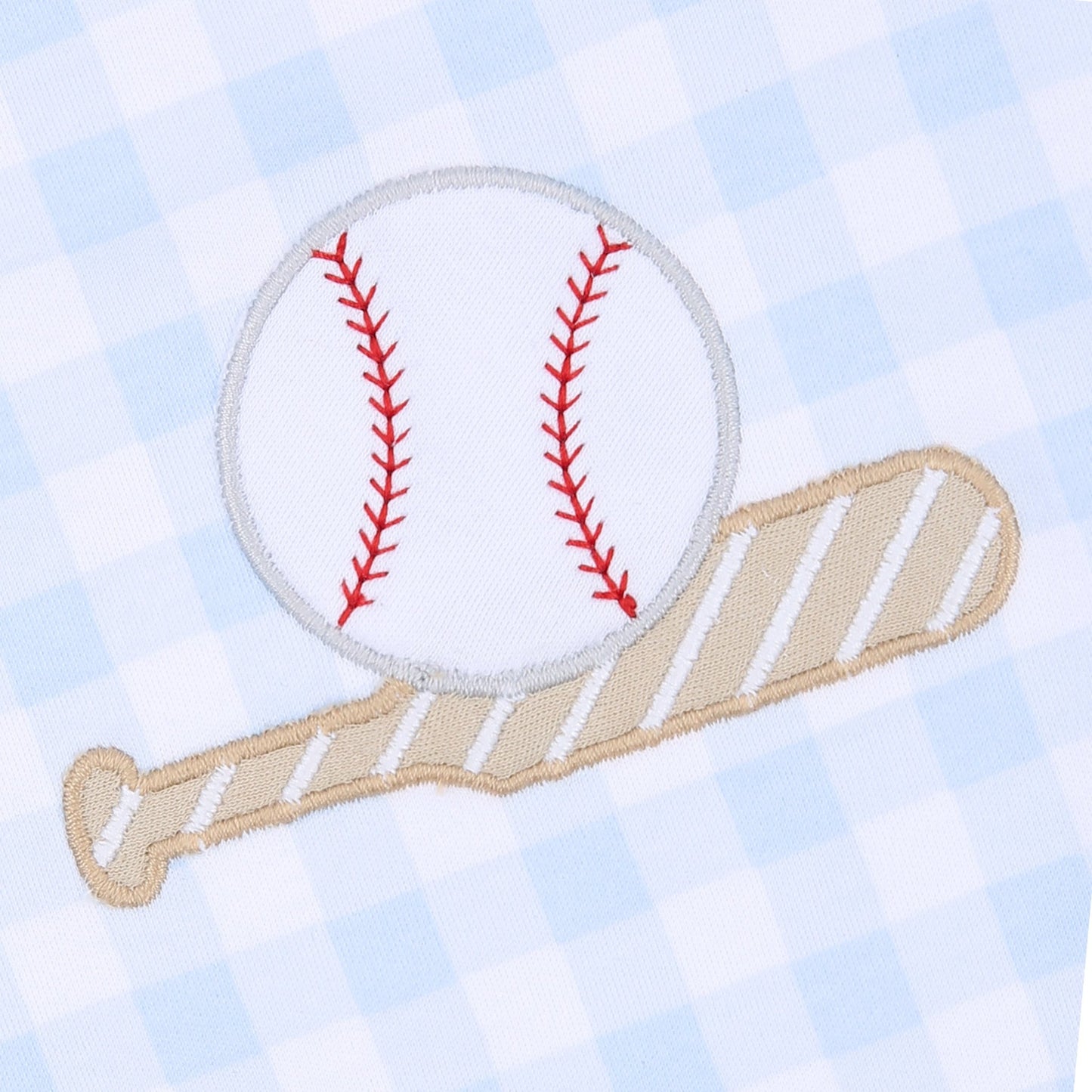 Batter Up Applique Blue Short Set - Magnolia BabyShort Set