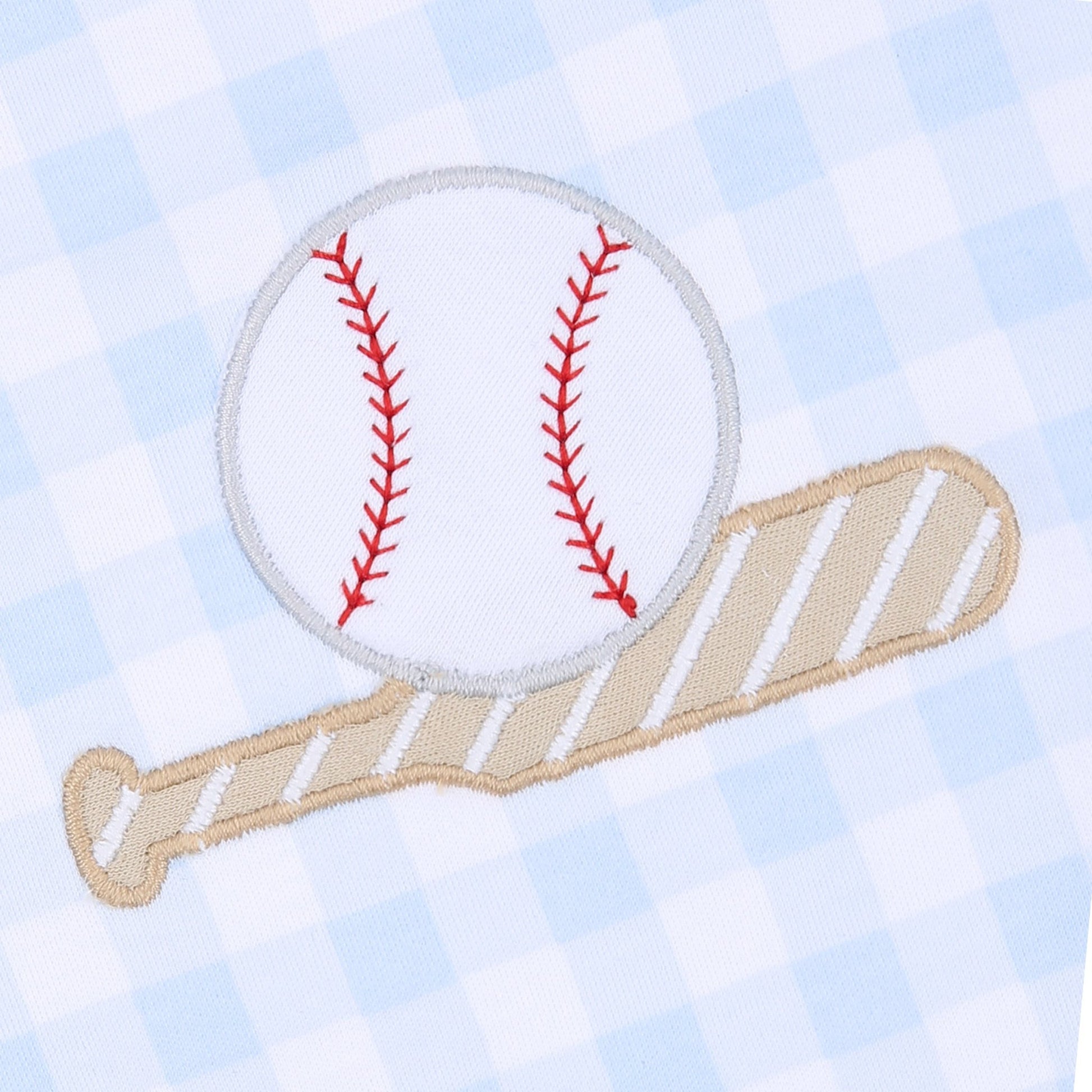 Batter Up Applique Blue Short Set - Magnolia BabyShort Set