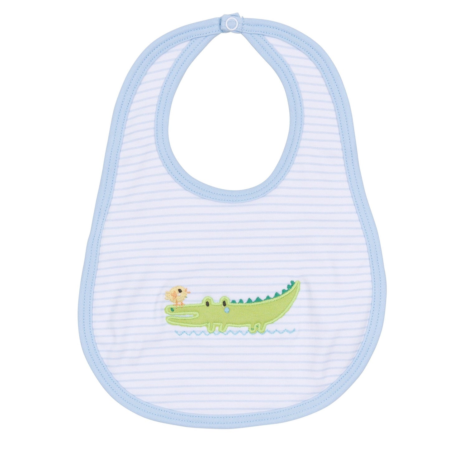 Bayou Babies Applique Bib - Light Blue - Magnolia BabyBib