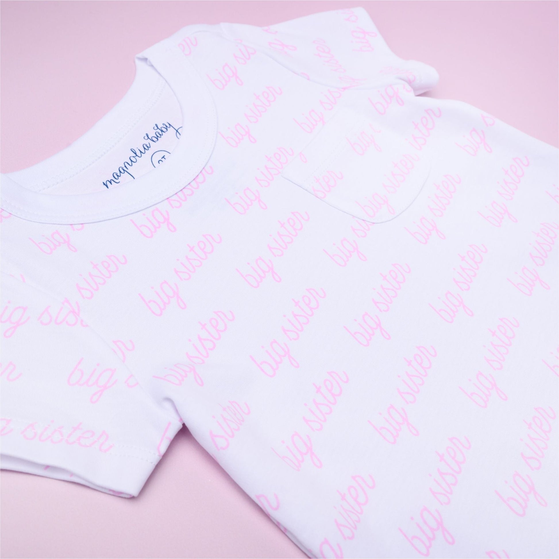 Big Sister Print Short Sleeve Nightdress - Magnolia Baby Nightdress