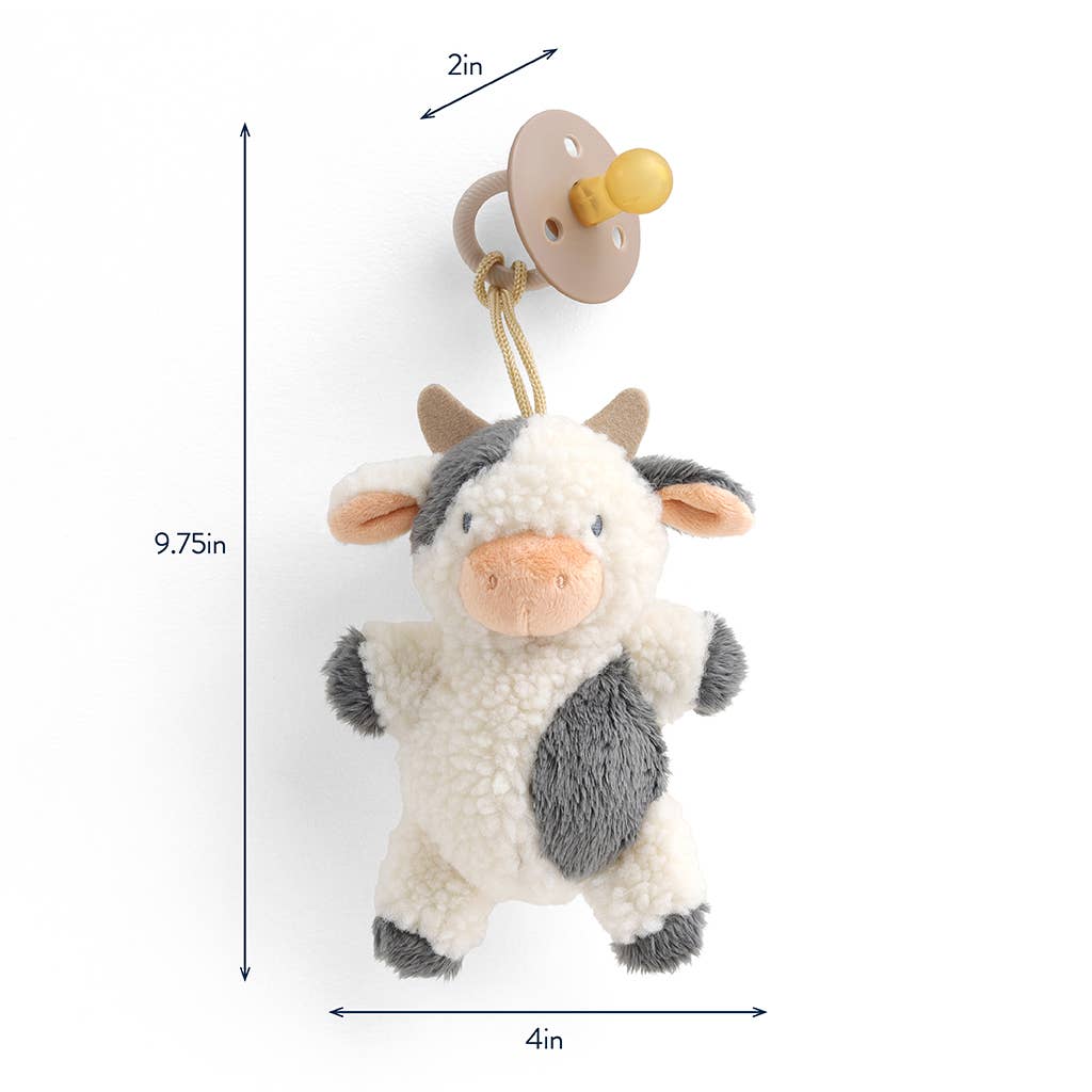 Bitzy Pal Natural Rubber Pacifier & Plush Cow - Magnolia BabyPacifiers & Clips