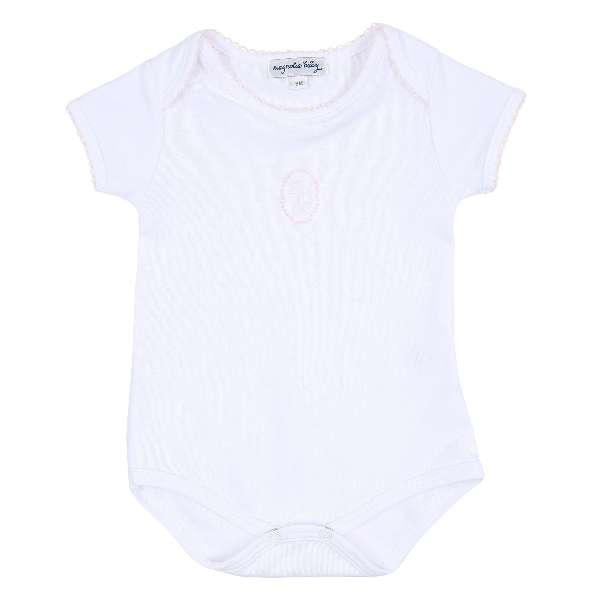 Blessed Embroidered Bodysuit - Pink - Magnolia Baby Girl