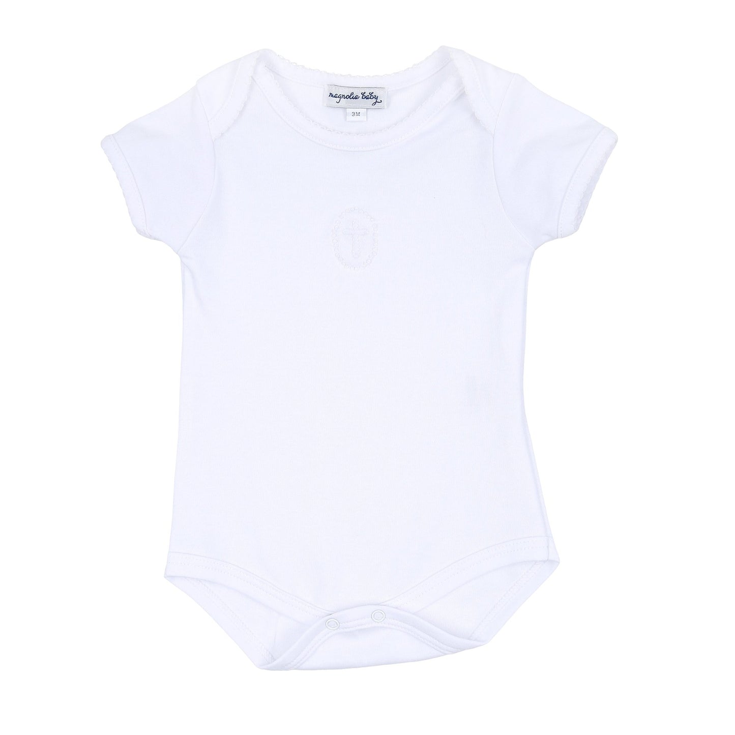 Blessed Embroidered Bodysuit - White - Magnolia Baby Unisex