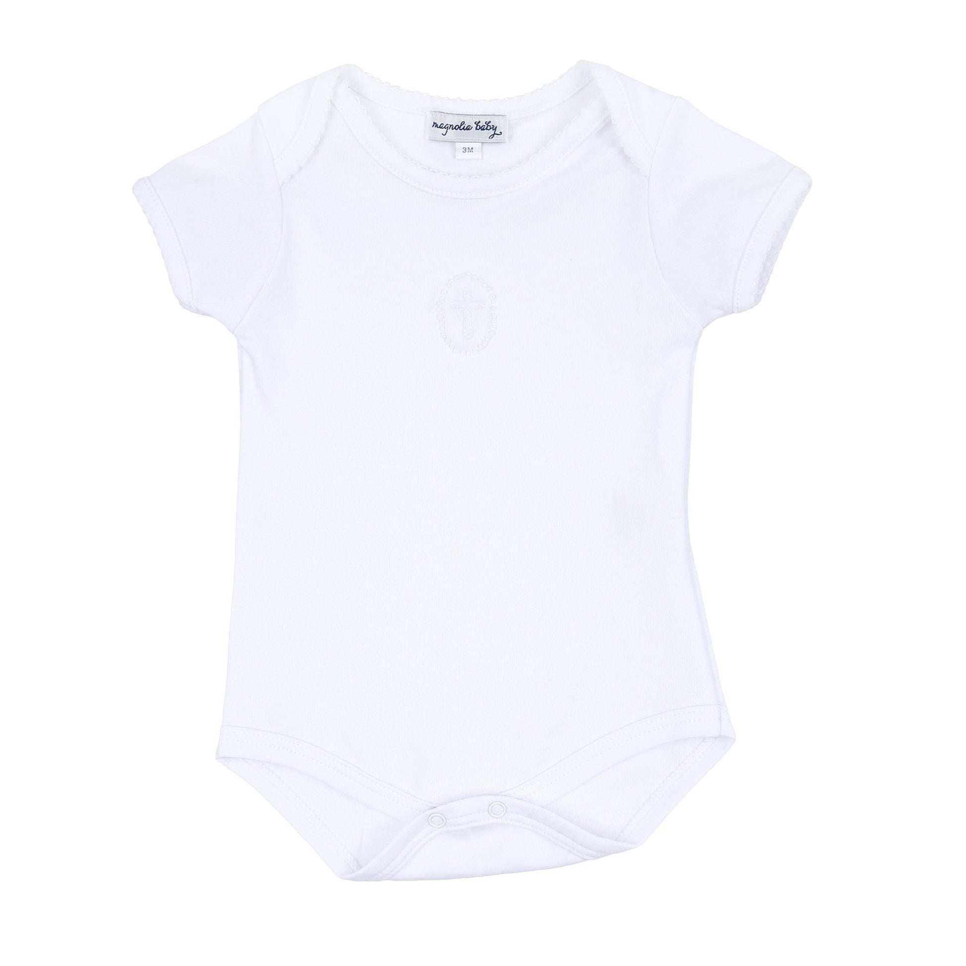 Blessed Embroidered Bodysuit - White - Magnolia Baby Unisex